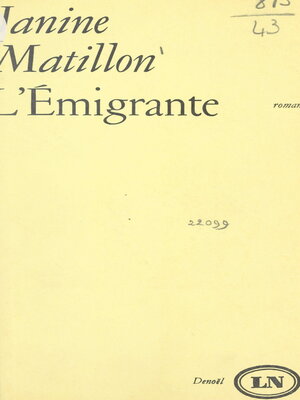 cover image of L'émigrante